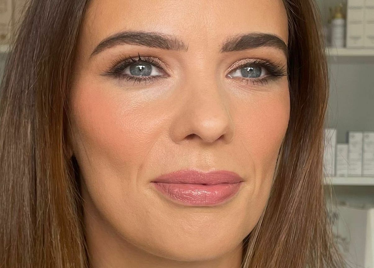 A woman with flawless makeup at Radiant Beauty Glasson, Athlone, County Westmeath, IE.