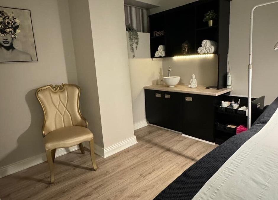 Elegant treatment room at Radiant Beauty Kiltoom. Relocating January 2026 to Unit 24A, Blyry, Athlone, IE.