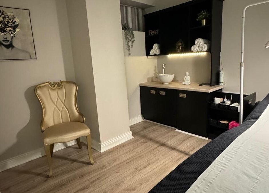 Elegant treatment room at Radiant Beauty Kiltoom. Relocating January 2026 to Unit 24A, Blyry, Athlone, IE.