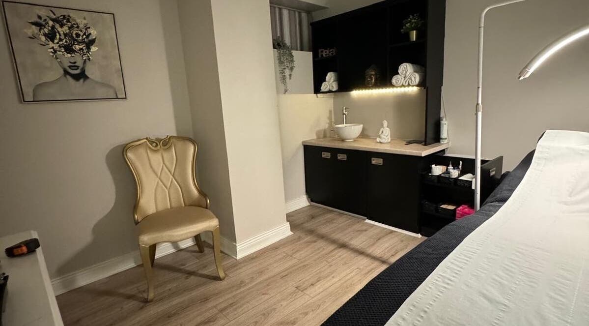 Elegant treatment room at Radiant Beauty Kiltoom. Relocating January 2026 to Unit 24A, Blyry, Athlone, IE.