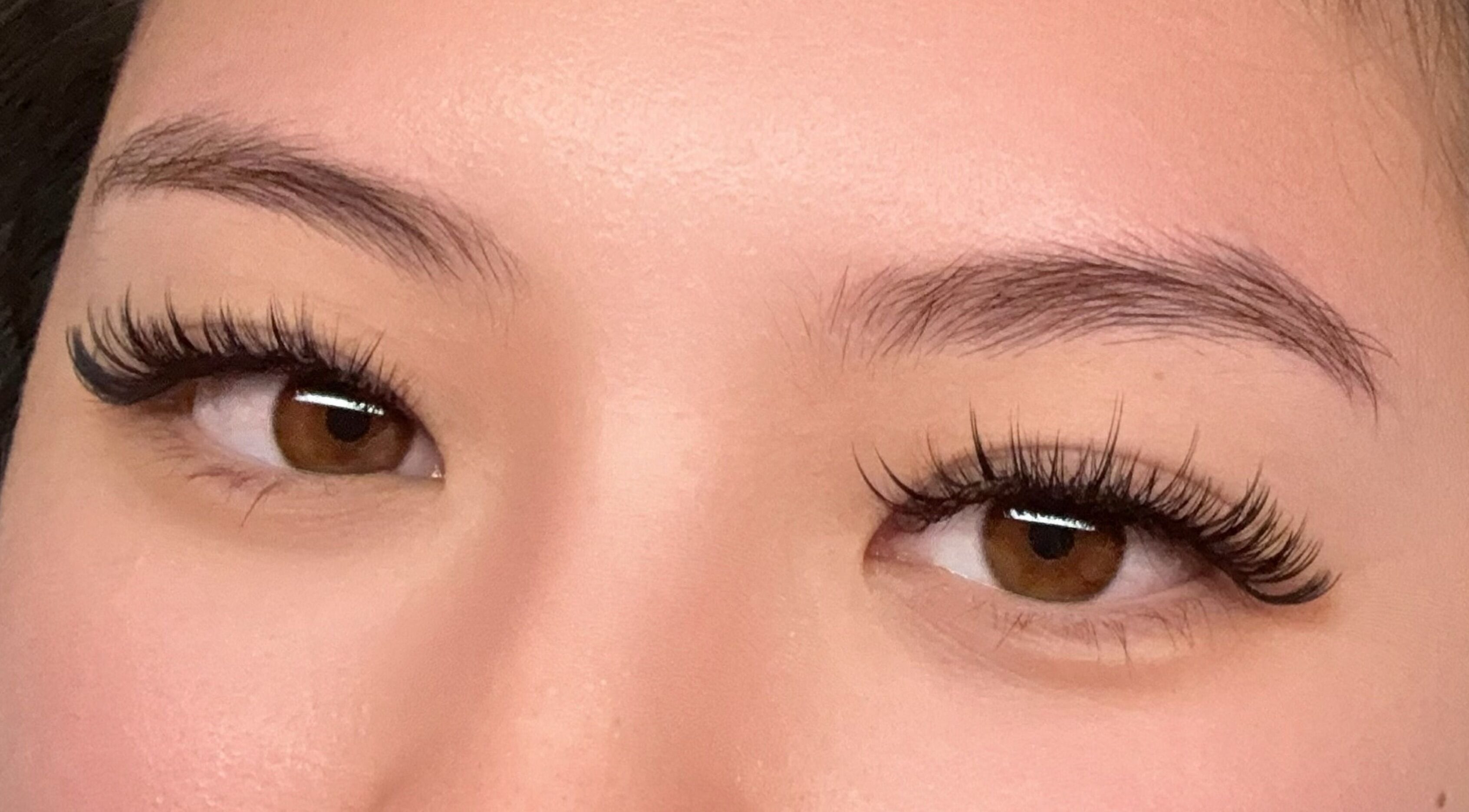Close-up of perfectly styled eyelashes at Lashes by Adelyn, Riverton, Western Australia, AU.