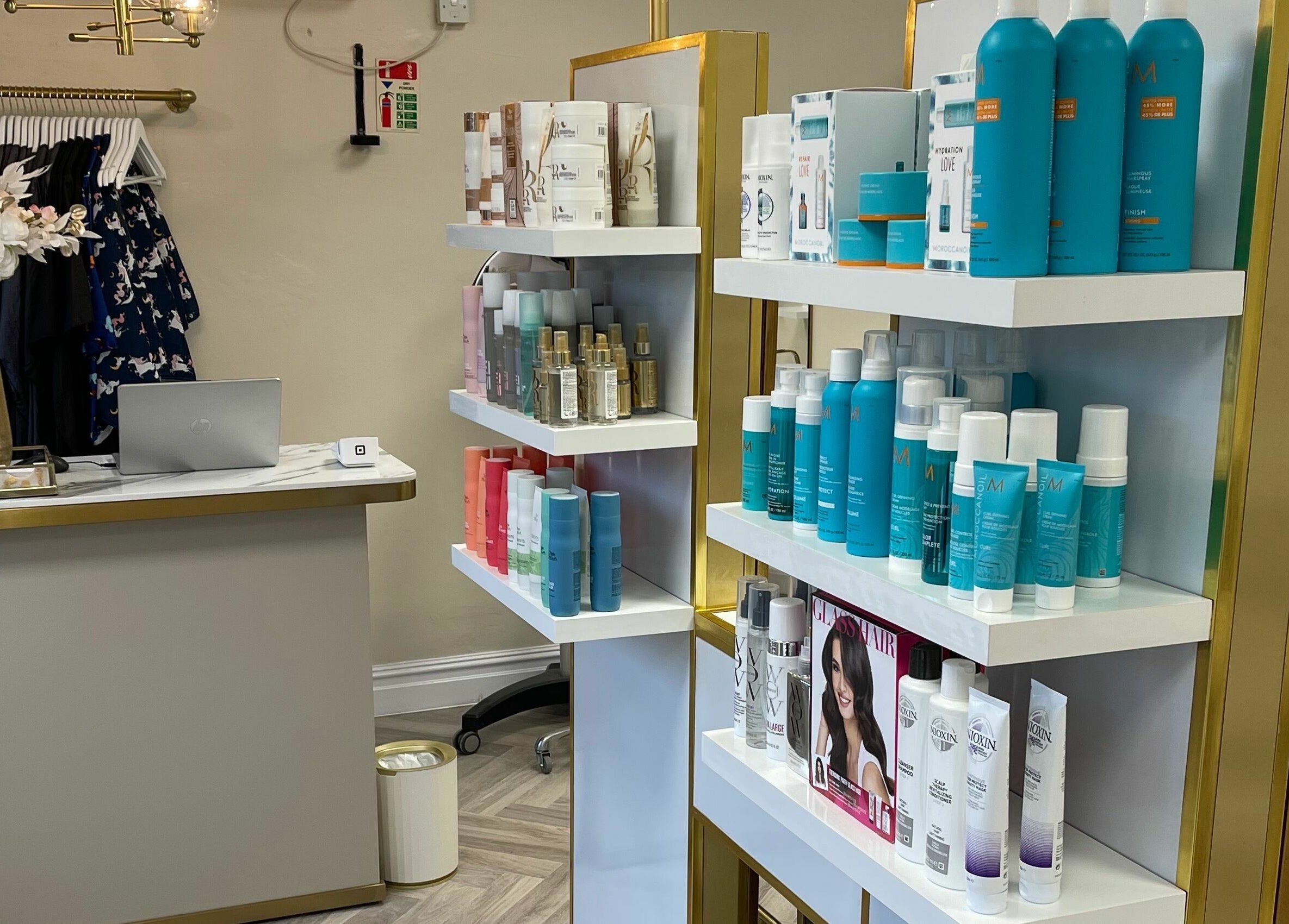 Luxury hair products at Bliss & Bloom Hair, Nether Poppleton, England, GB, enhancing beauty and style.