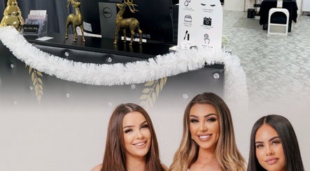 Reception desk at Russian Goddess Beauty in Melbourne, Victoria, AU adorned with holiday decor.