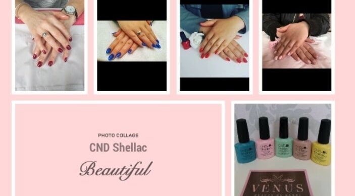 Venus Beauty in Derby, England showcases vibrant nail designs and polish options for elegant style.