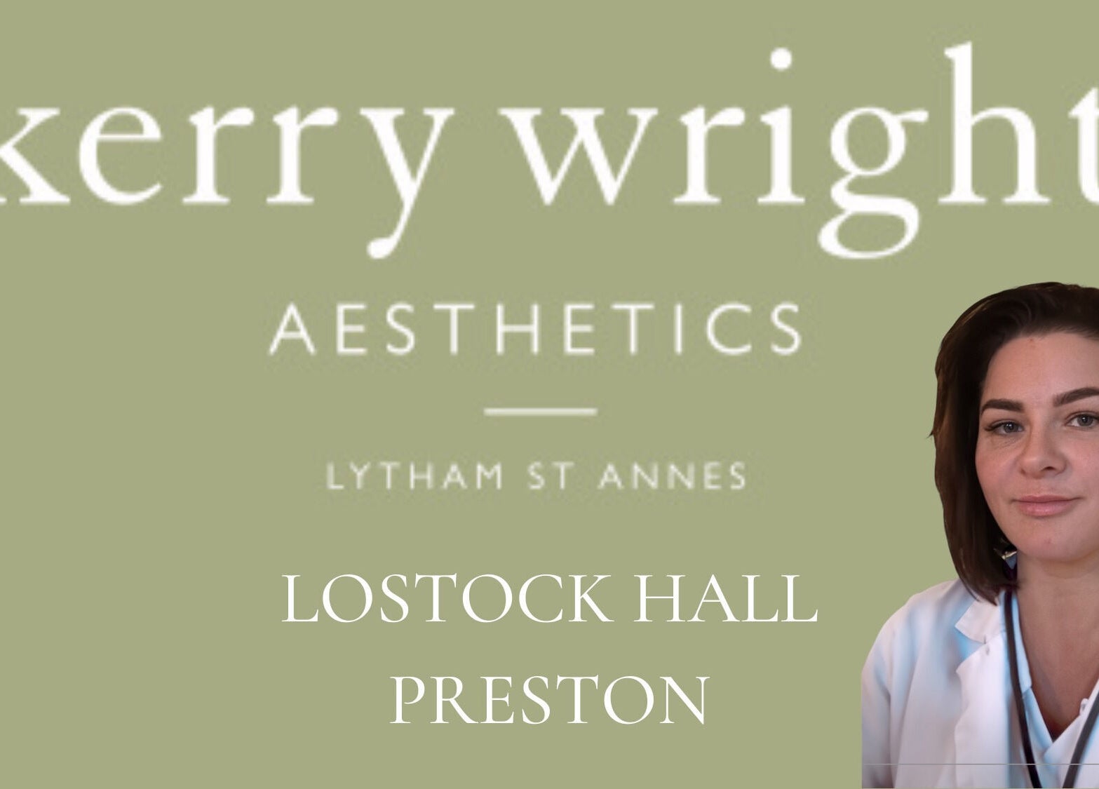 Kerry Wright Aesthetics at Lostock Hall logo and portrait. Located in Lostock Hall, England, GB.