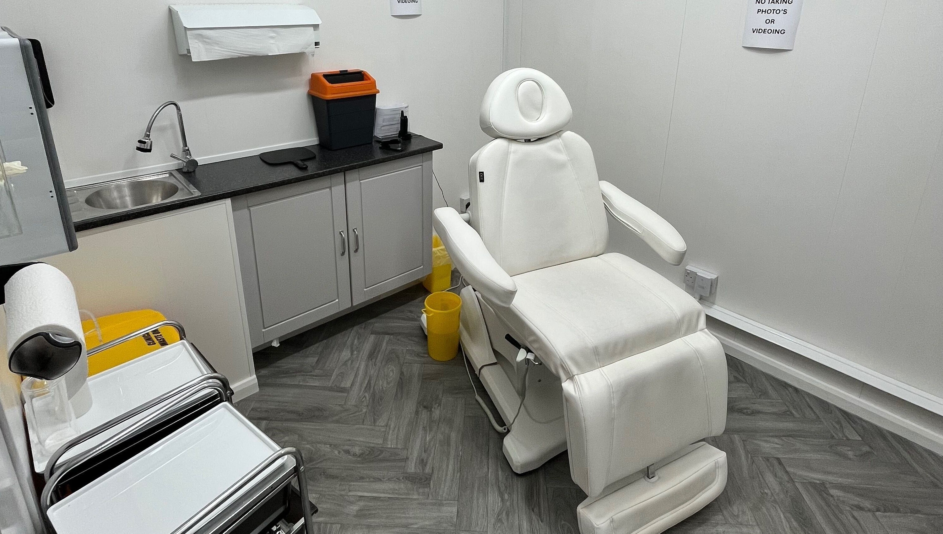 Comfortable treatment chair at Expressions of Lancaster, Lancaster, England, GB with modern facilities.