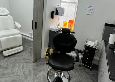 Modern beauty room at Expressions of Lancaster, located in Lancaster, England, GB, featuring sleek furnishings.