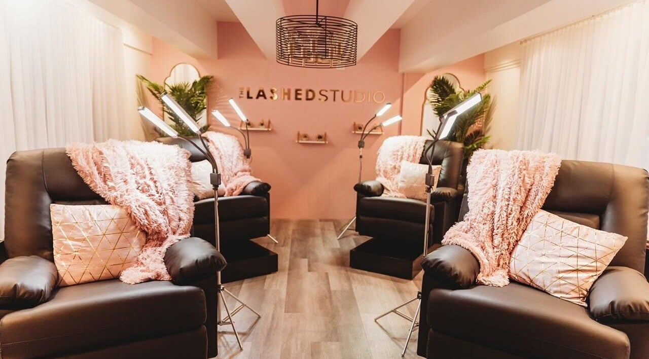 Elegant lash studio at Lash Loft TT - Hotel Normandie, Port of Spain. Luxurious chairs and ambient lighting.