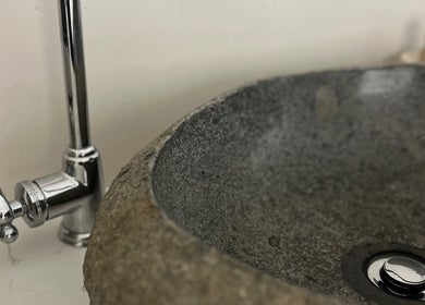 Stone sink detail at Facial Skin Specialist in Smithfield 2164, New South Wales, AU. Modern elegance.