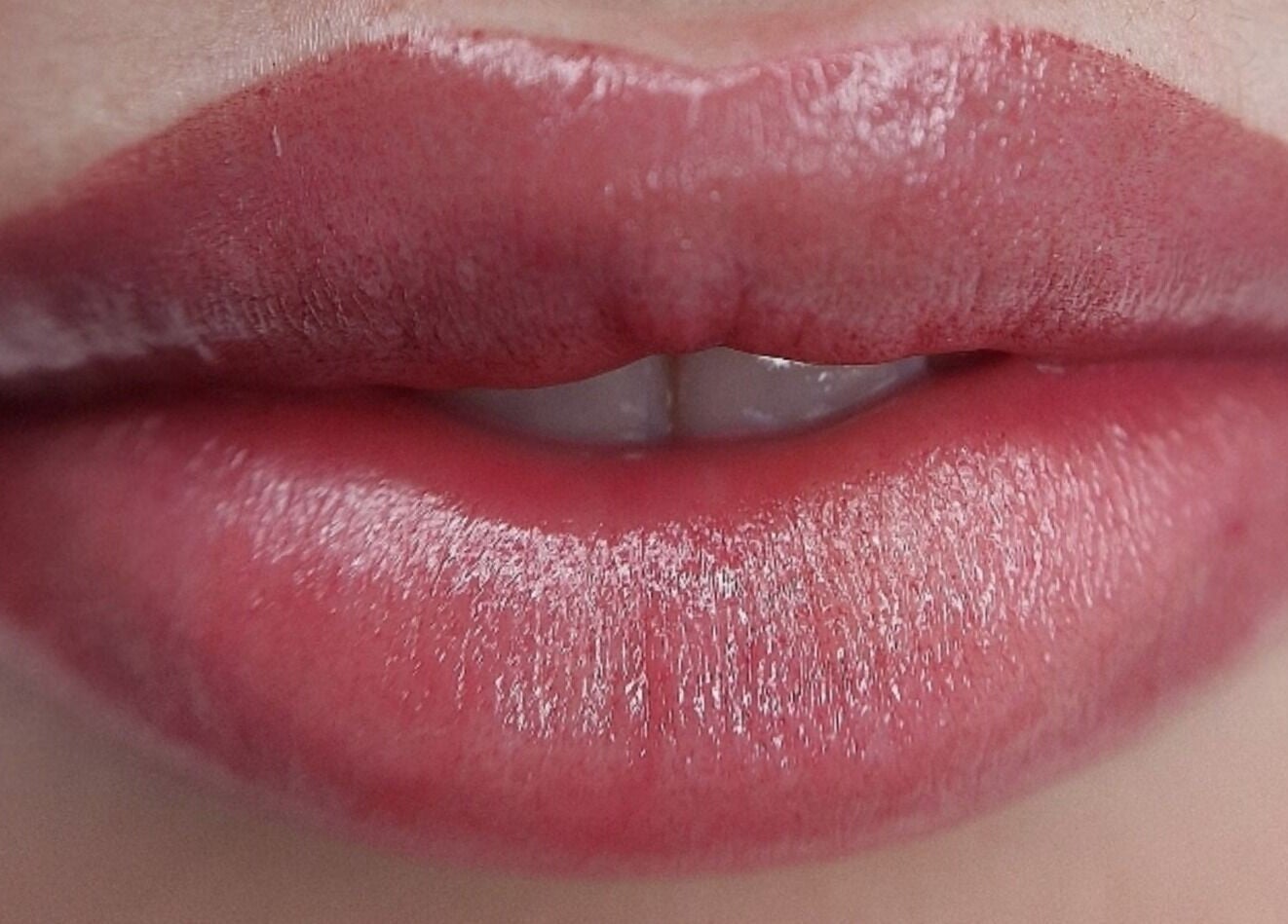 Close-up of lips showcasing Tania Bhangoo Permanent Makeup in Cambridge, England, GB.
