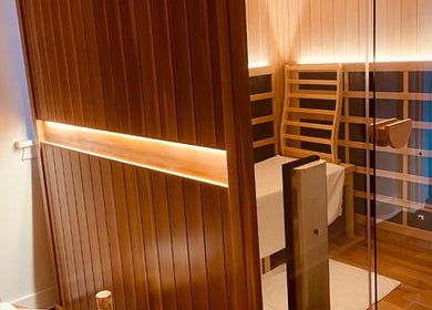 Luxurious sauna at Empowered Health and Performance, Woollahra, New South Wales, AU.
