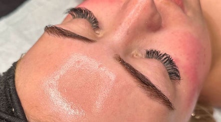 Close-up of a facial treatment enhancing skin glow at LH Skin Clinic, Birmingham, England, GB.