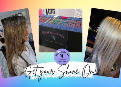 SBTS Fairy Hair display at One Utopia Coffee Shop in Clermont, Florida, US, showcasing enchanting hair transformations.