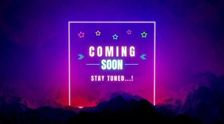 Vibrant neon 'Coming Soon' sign for SBTS Fairy Hair ~ Mystic Ice Cream ~ Summerfield in Florida, Florida, US.