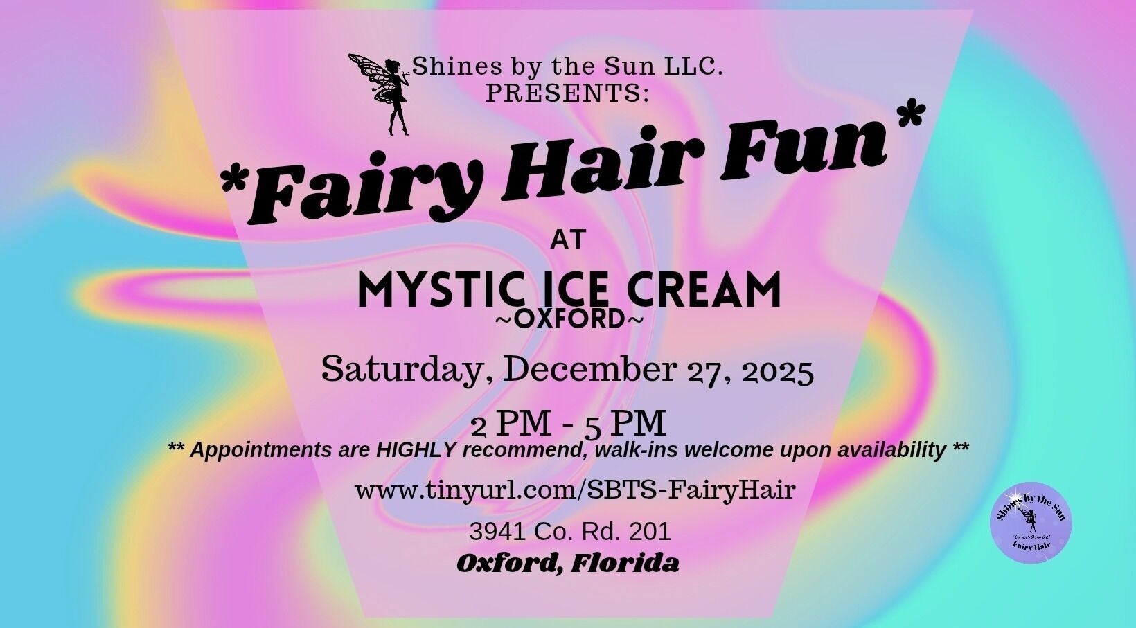 Join the SBTS Fairy Hair event at Mystic Ice Cream, Oxford, Wildwood, Florida, US for a magical experience.