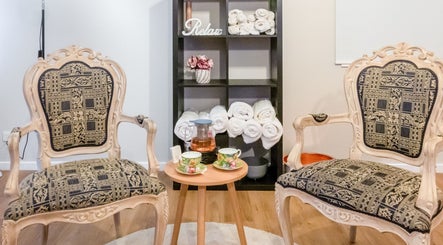 Elegant seating area at Petite Fleur Beauty - Advanced Facials, Healesville, Victoria, AU for serene relaxation.