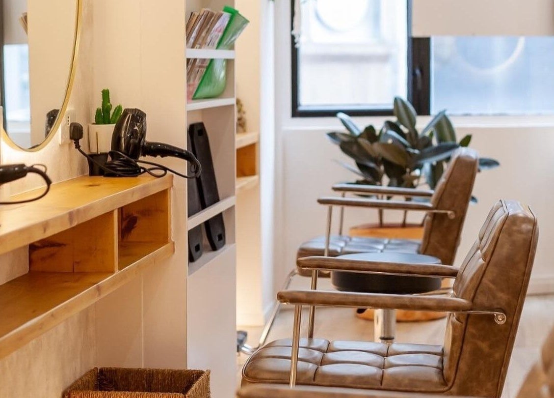 Stylish salon chairs and mirrors at Sozo Hair Design, Hong Kong Island, Hong Kong Island, HK.