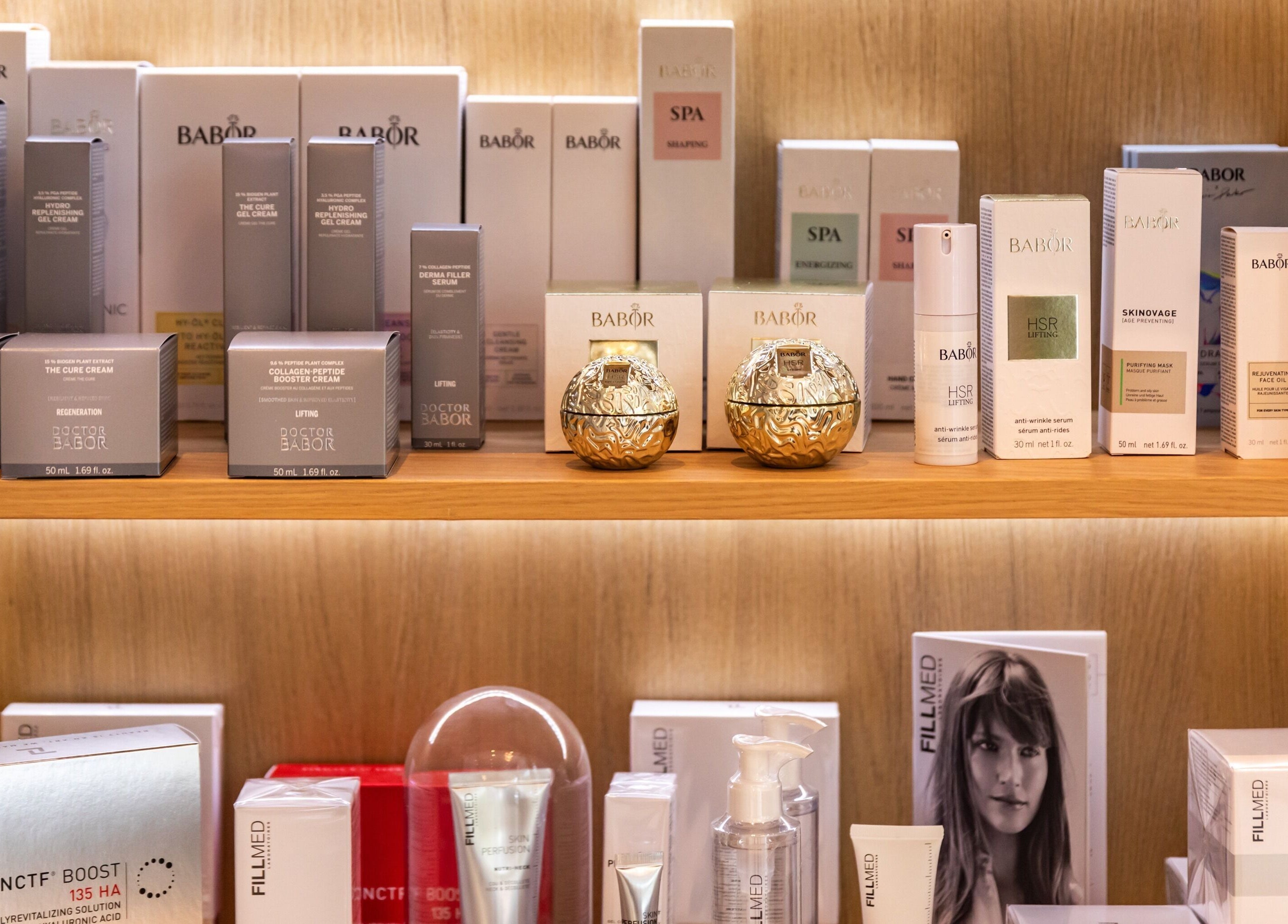 Luxury skincare products displayed at Sycamore Medi Spa - Civic, Canberra, Australian Capital Territory, AU.
