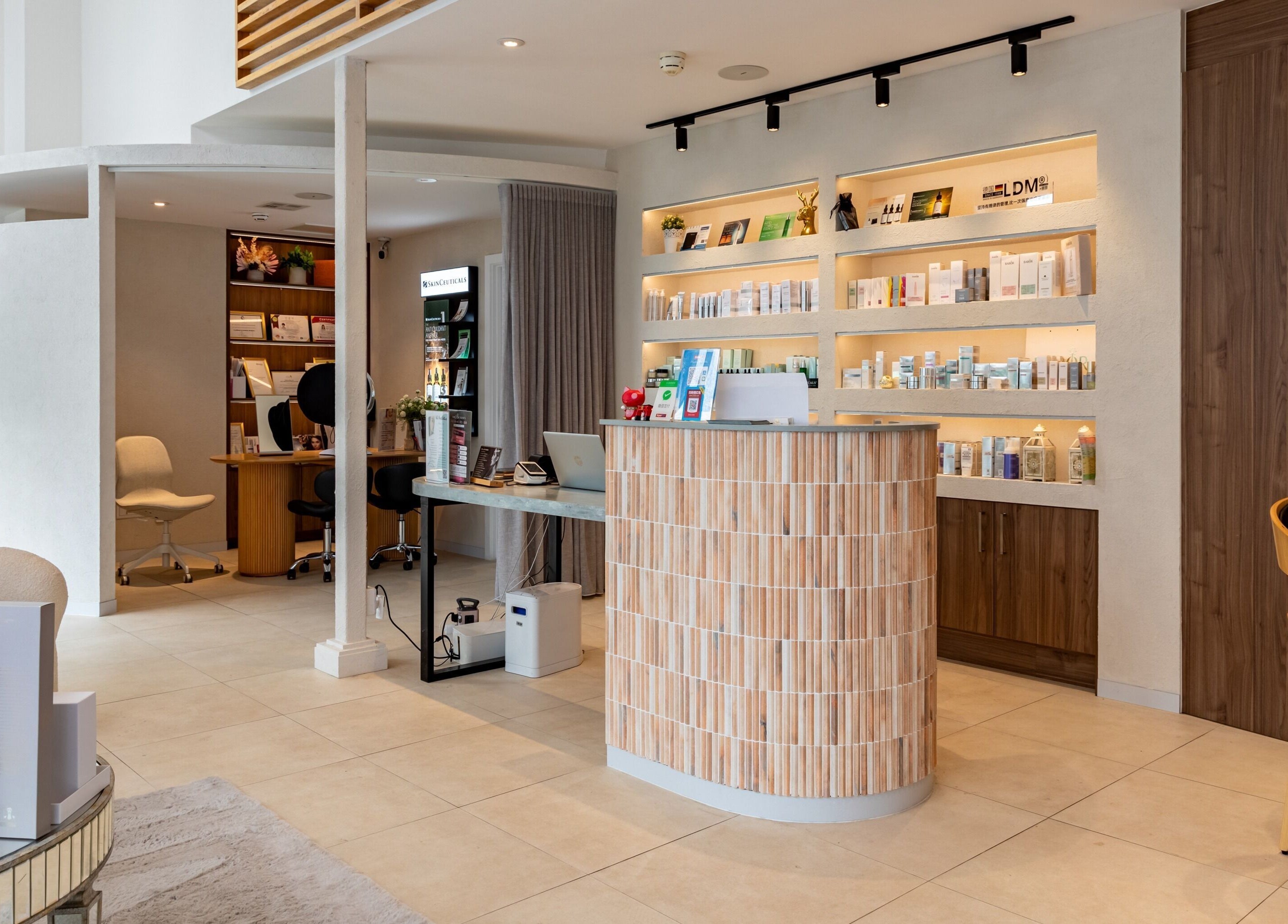 Reception area of Sycamore Medi Spa - Franklin, featuring modern decor in Franklin, Australian Capital Territory, AU.