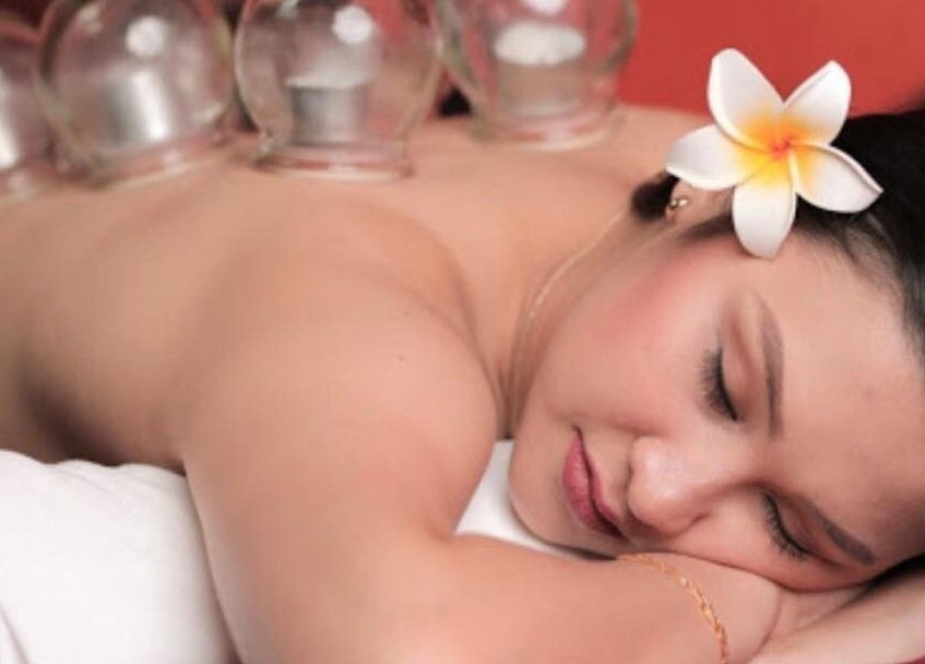 Relaxing cupping therapy at Bamboo Spa Lower Hutt Wellington, NZ for stress relief.