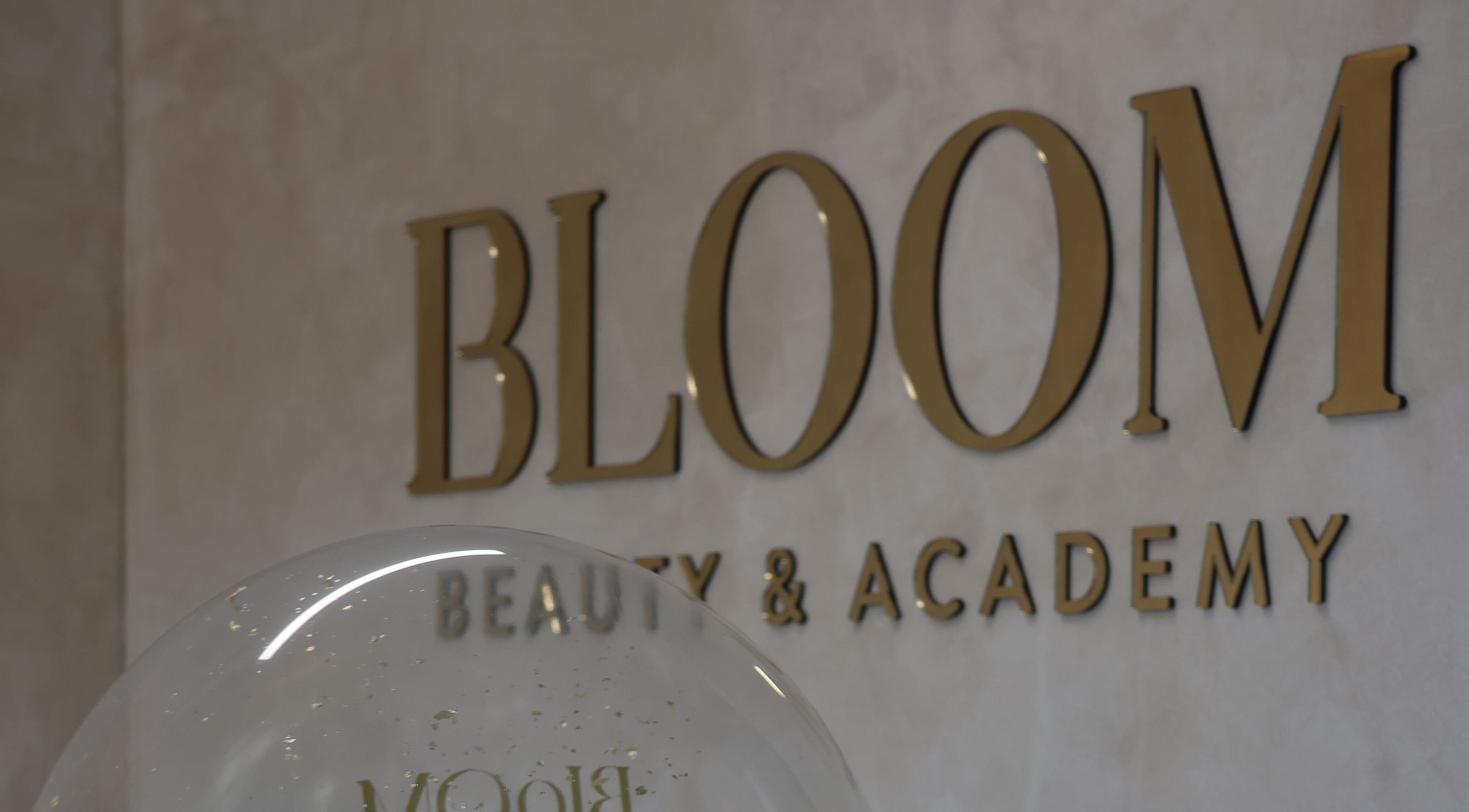 Elegant Bloom Beauty signage wall at Tipperary, IE location.