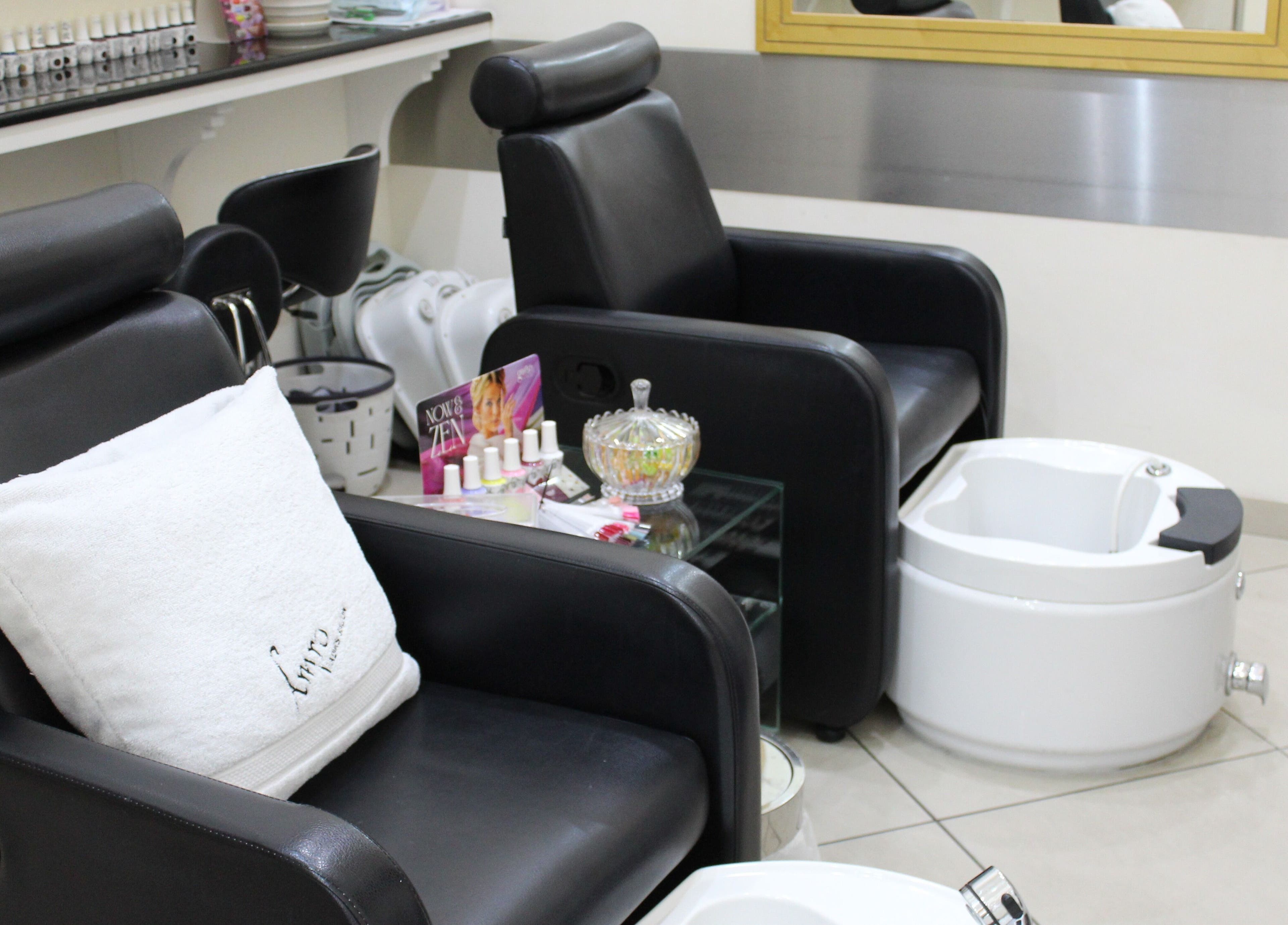 Luxurious pedicure chairs at Amro - The Collection Mall - Abu Dhabi, offering a serene experience in Abu Dhabi, AE.