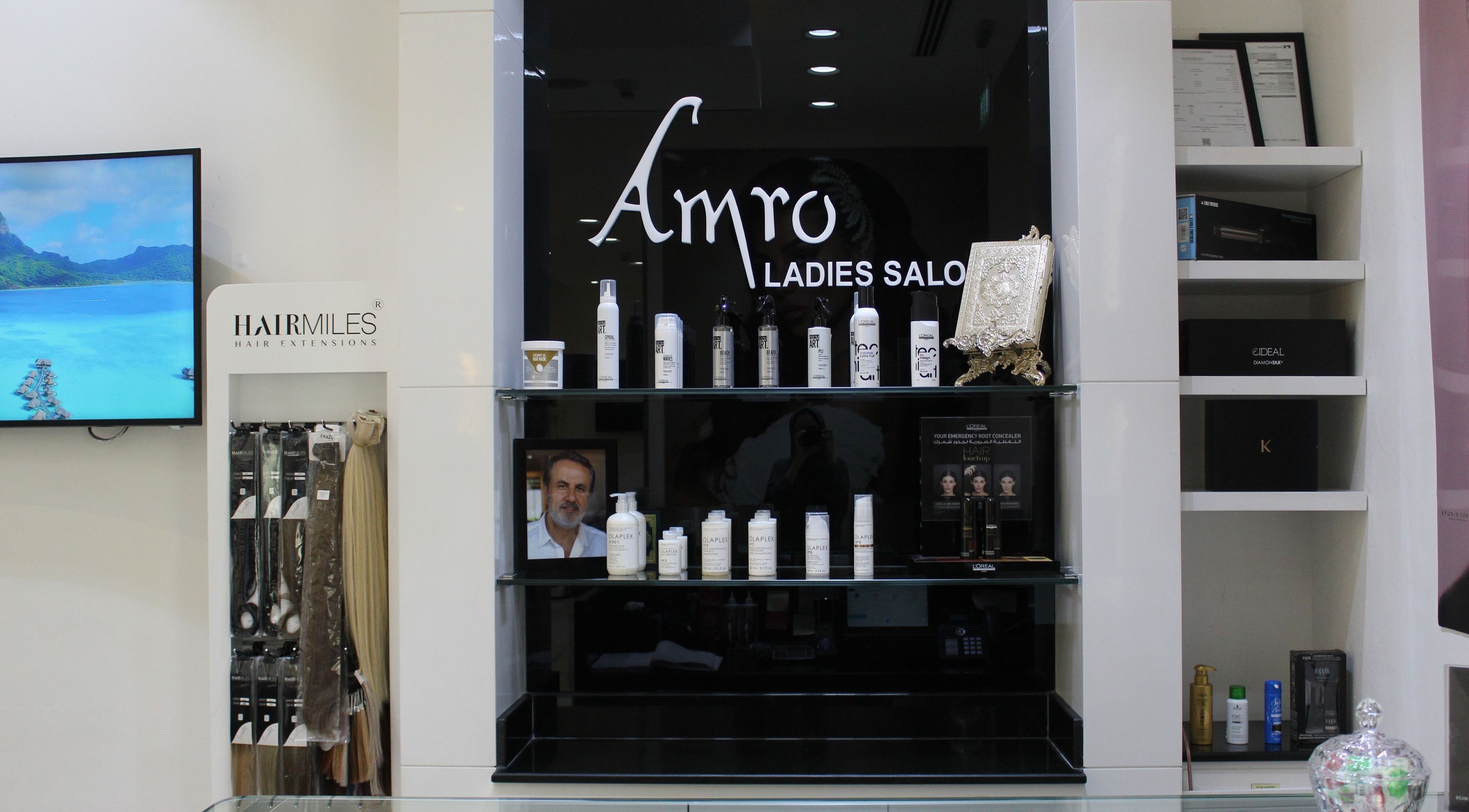 Product shelf at Amro - St.Regis Saadiyat Island - Abu Dhabi featuring hair care products, Abu Dhabi, AE.
