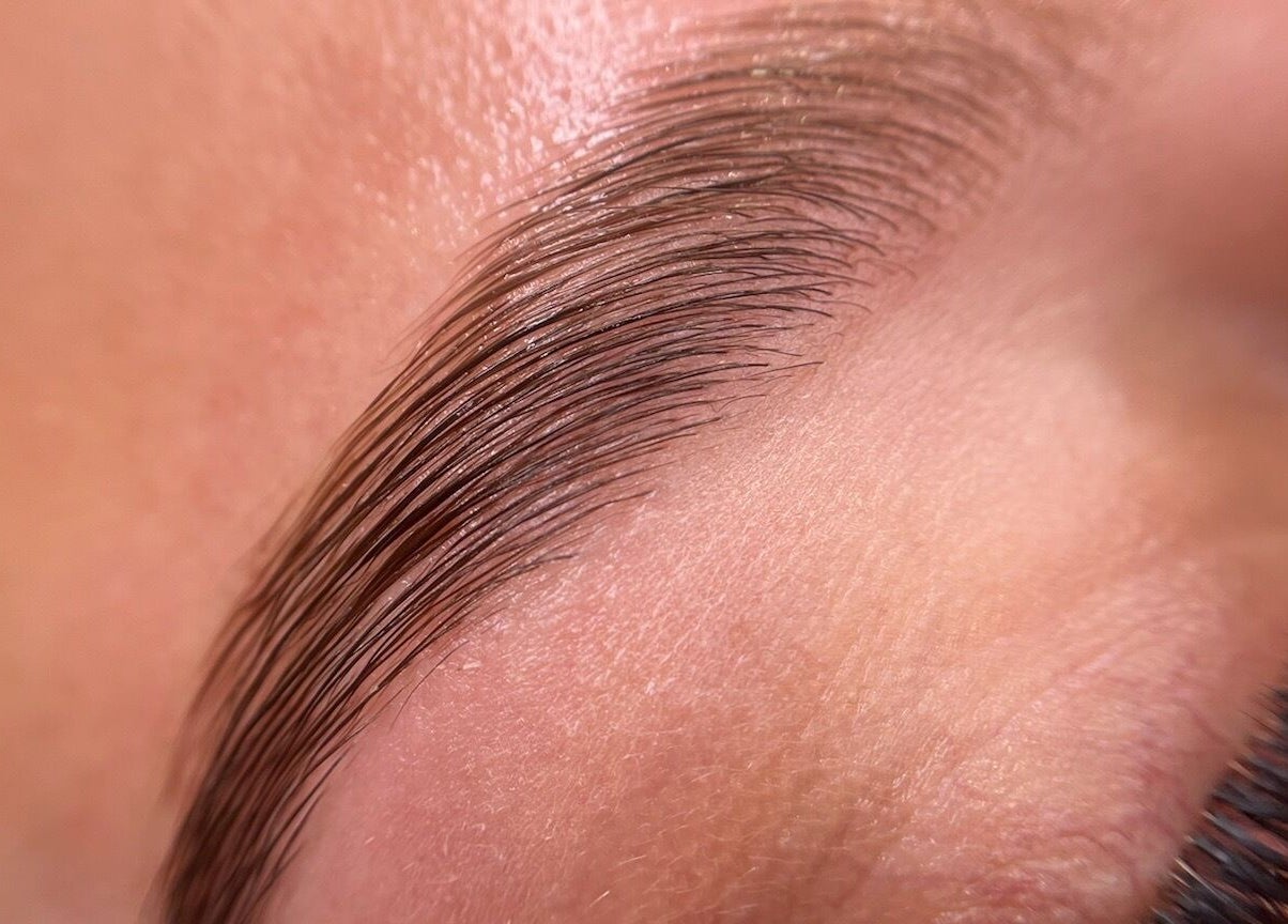 Perfectly sculpted eyebrow at Madeline’s Beauty Room in Derby, England, GB.