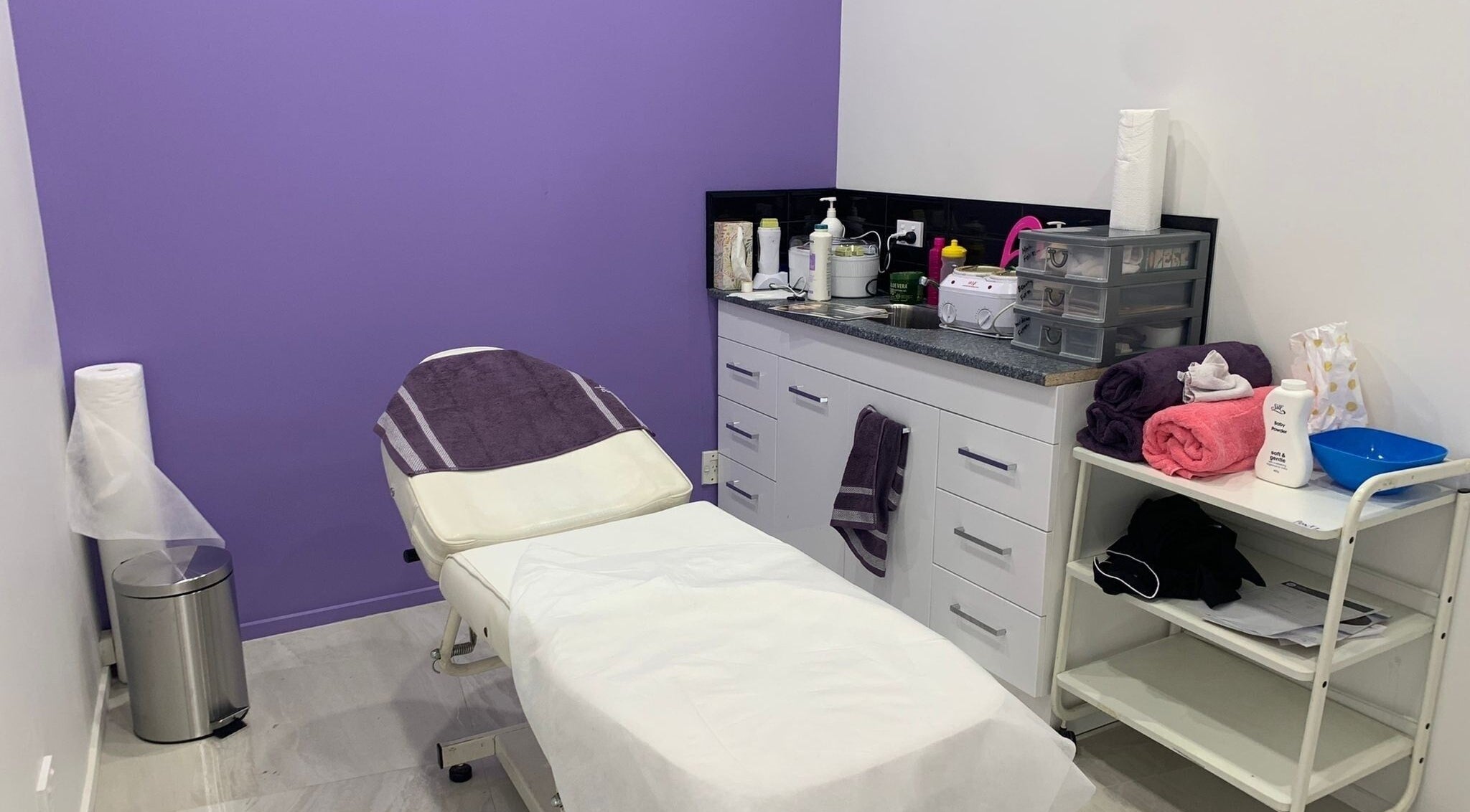 Relaxing treatment room at Trends Hair Beauty and Nails in Christchurch, Canterbury Region, NZ.