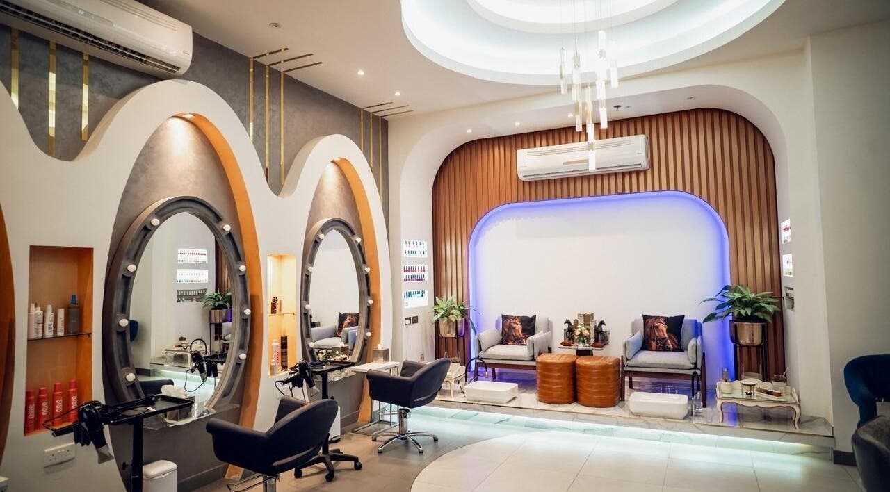Elegant interior of Morya Beauty Centre in Sharjah, Sharjah, AE showcasing modern salon style.