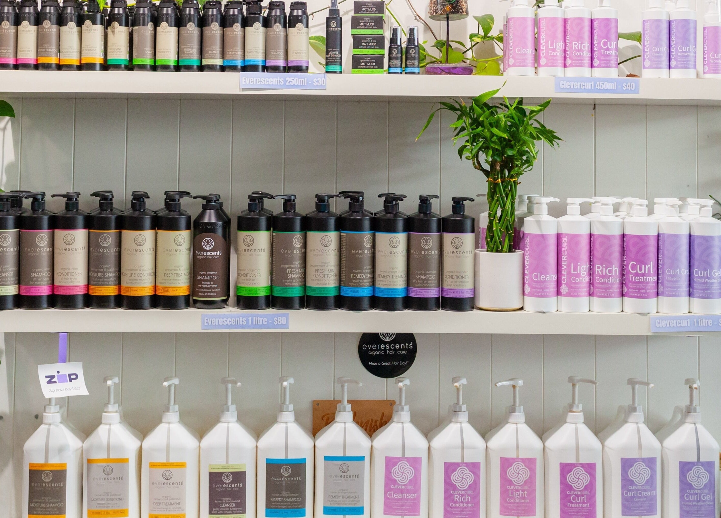 Organic haircare products at Chameleon New Age Salon, Surfers Paradise, Queensland, AU.
