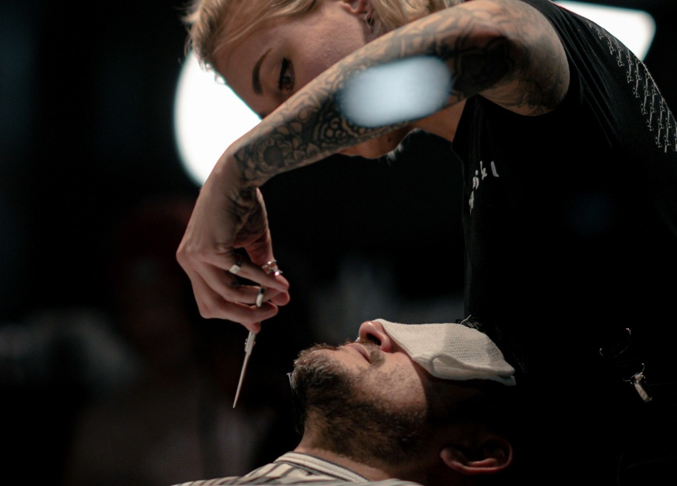 Professional beard trim at NoMad in New York, New York, US, showcasing expert styling.