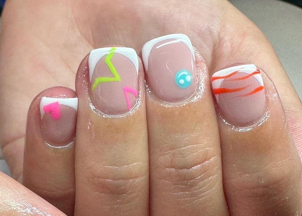 Colorful nail art at Nails by TyneJane, Wigan, England, GB, featuring creative and vibrant designs.