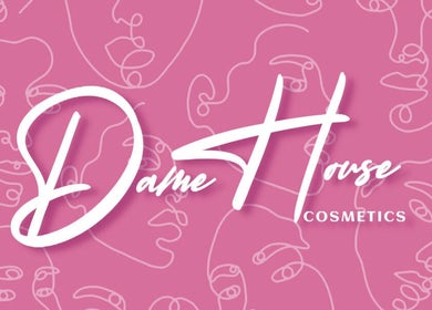 Dame House Co. logo with abstract pink faces, Stonecrest, Georgia, US.