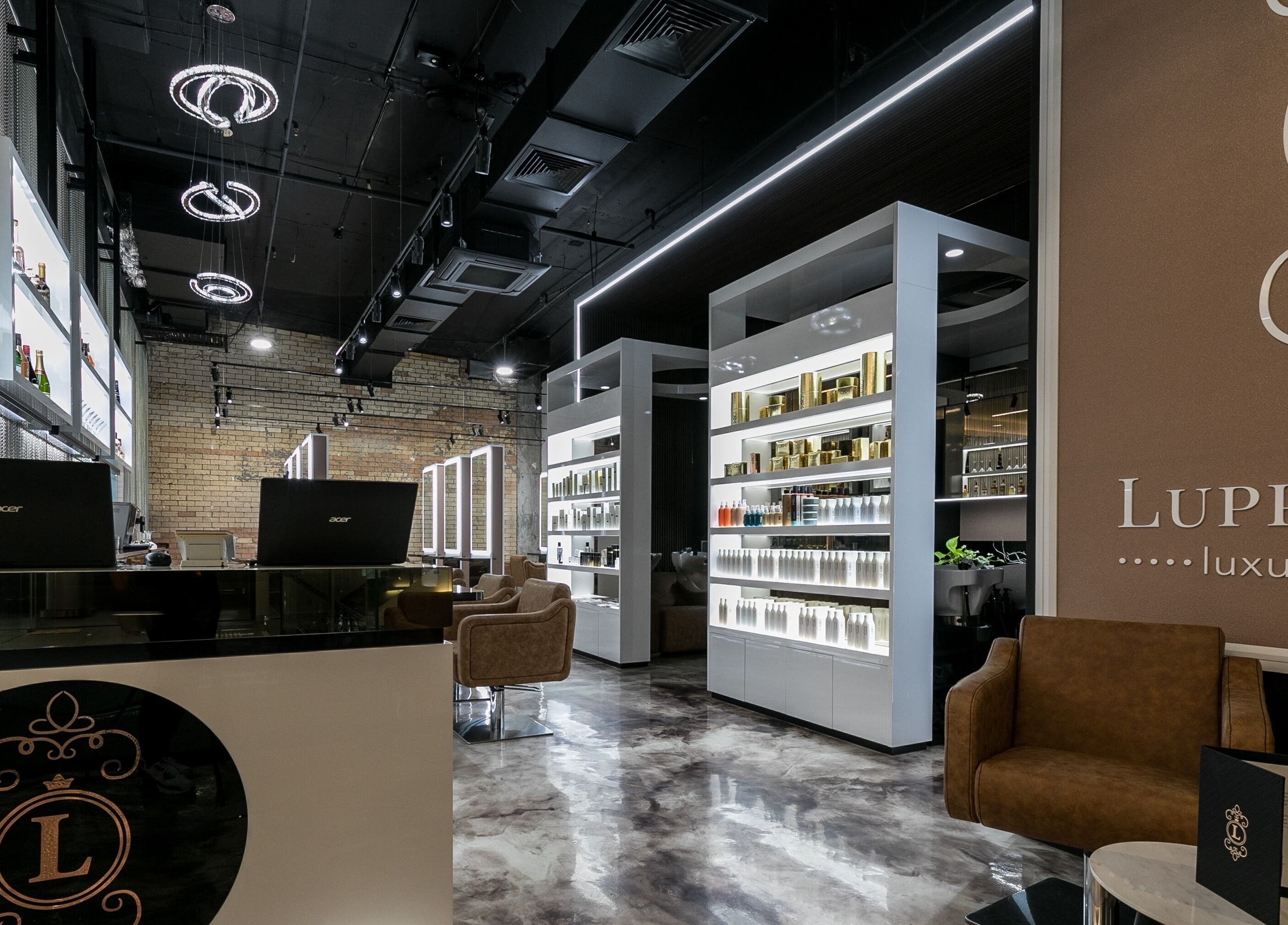 Luppinos Boutique's modern interior with luxury decor, West End, Queensland, AU.