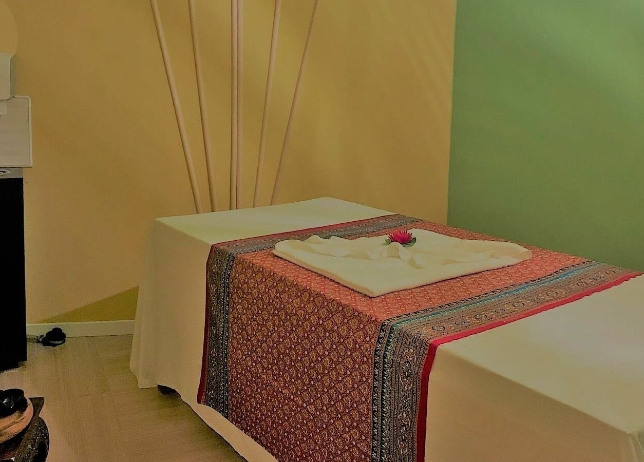 Sala massaggi rilassante presso The Thaiwells, Vicenza, Veneto, IT.