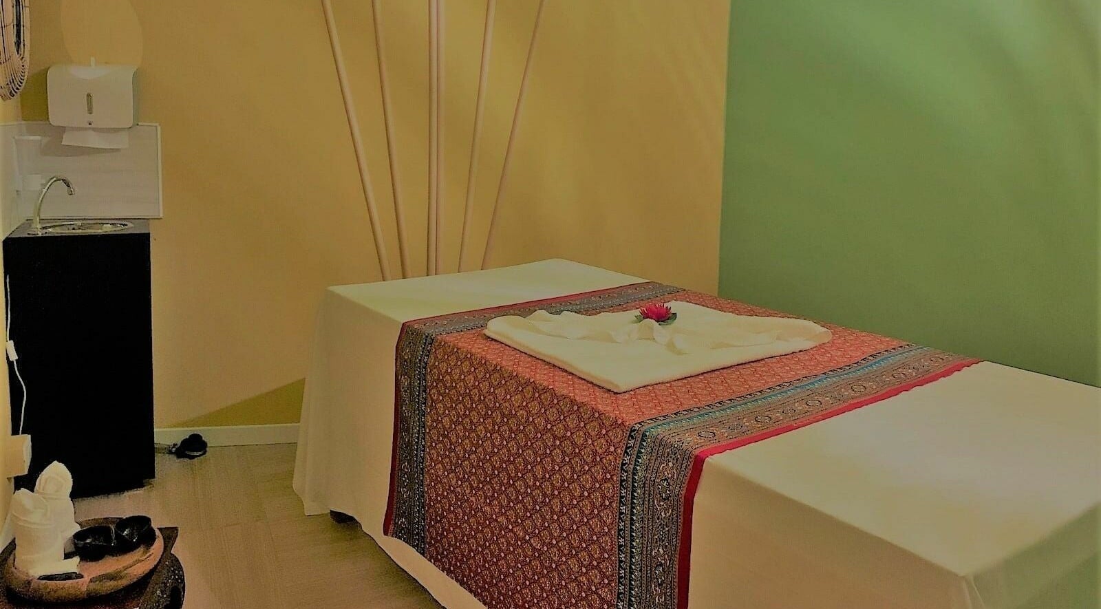 Sala massaggi rilassante presso The Thaiwells, Vicenza, Veneto, IT.