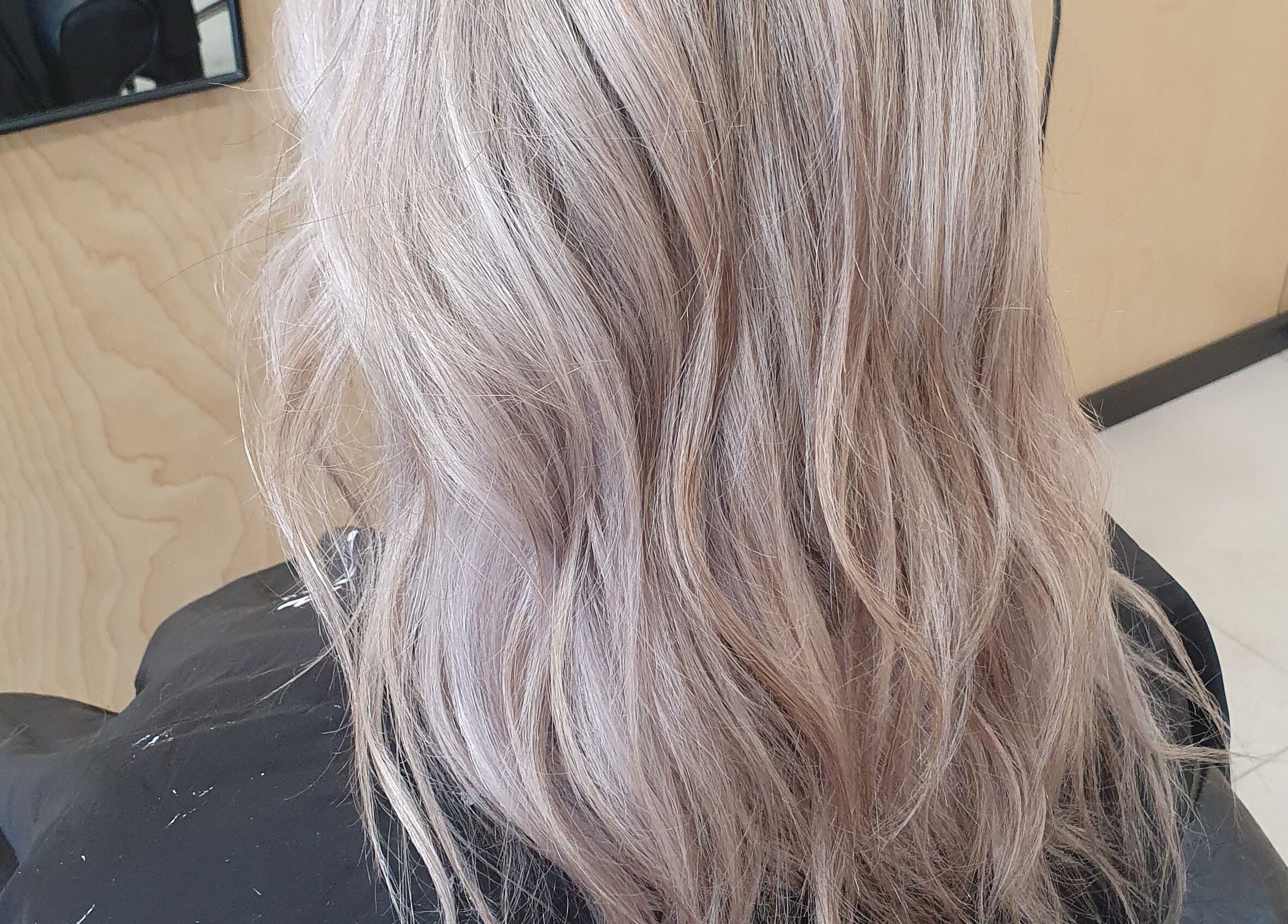 Beautifully styled light blonde hair at Colour By Case in Timaru, Canterbury, NZ.