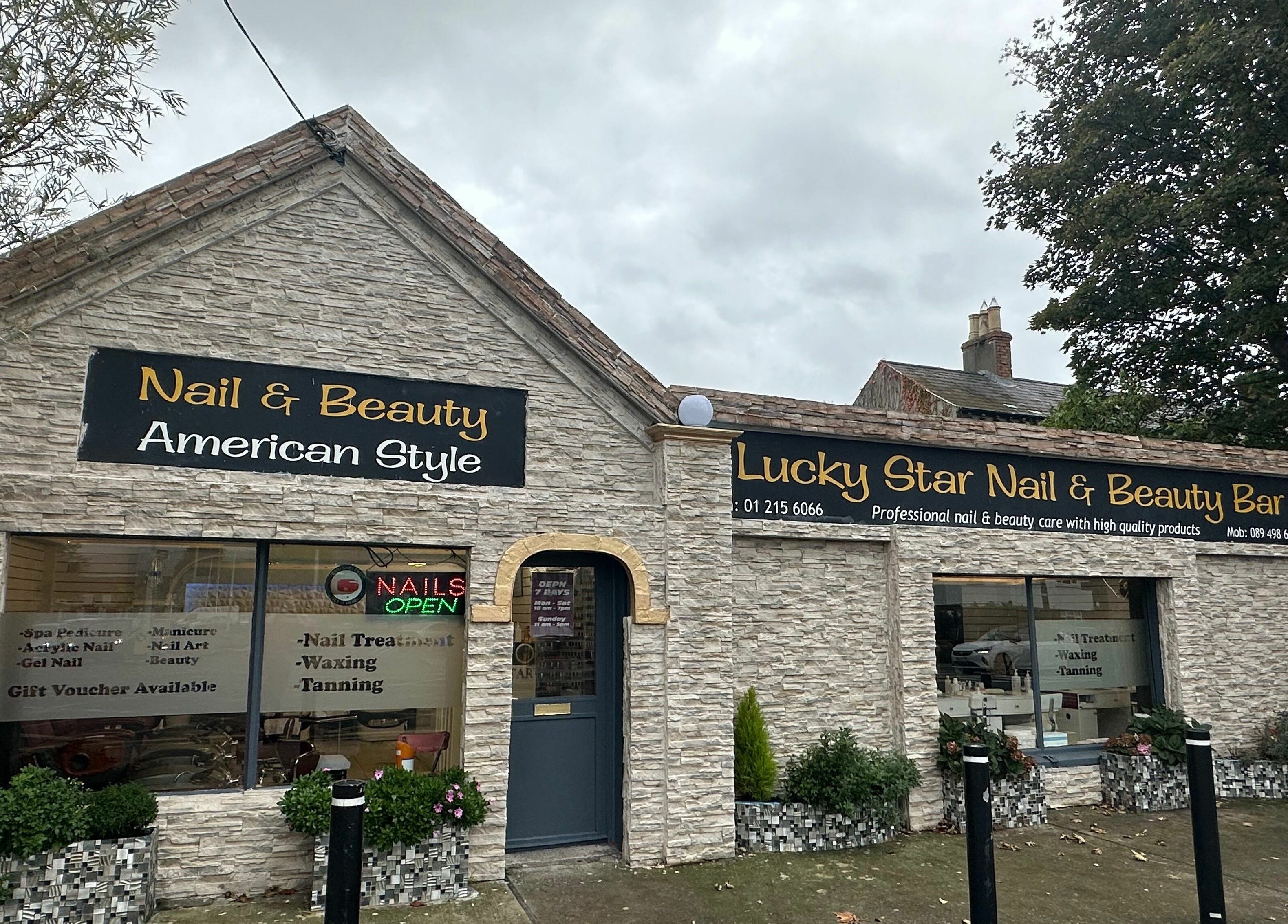 Exterior of Lucky Star Nails & Beauty Bar in Dublin 14, County Dublin, IE showcasing chic beauty services.