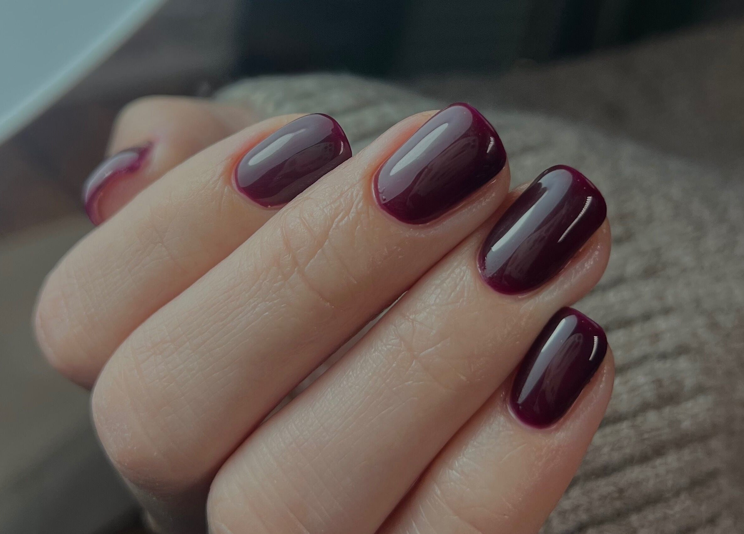 Burgundy nails showcase stunning manicures at The Nail Studio with Lauren, Southport, England, GB.