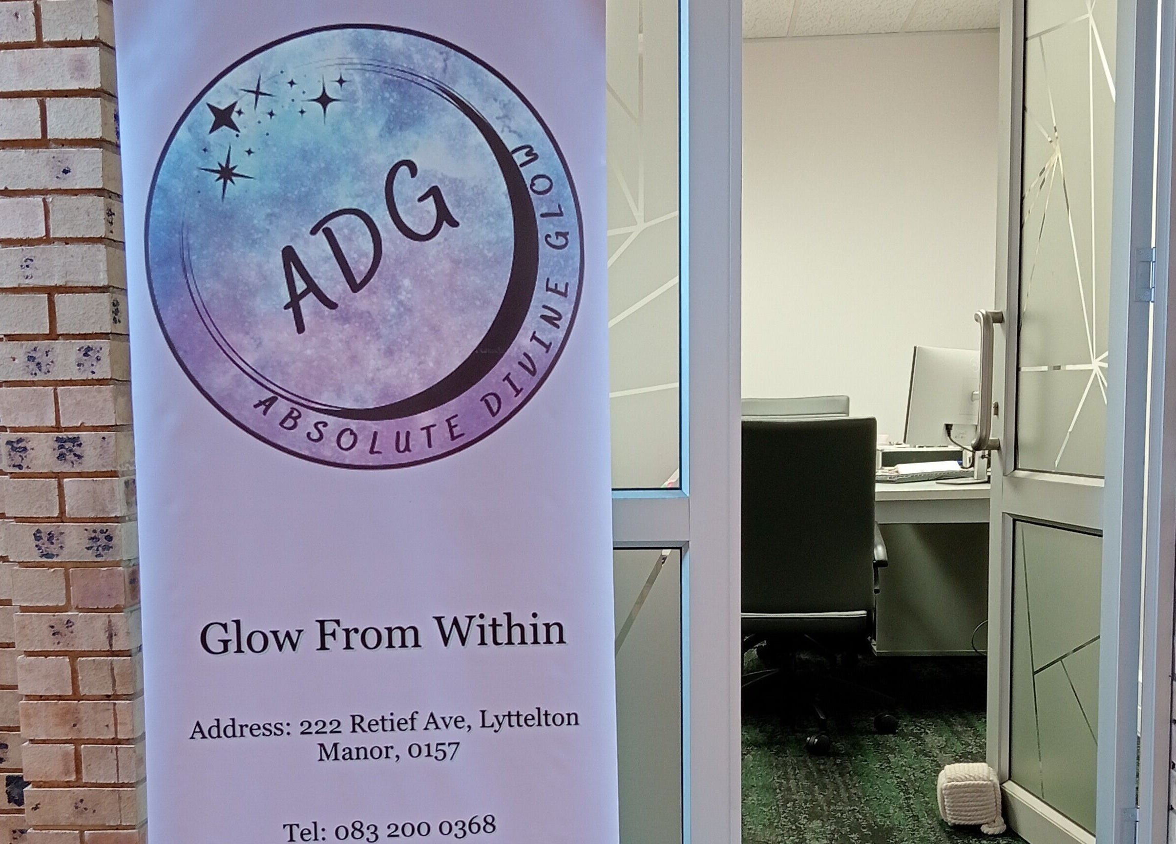 Entrance to ADG at Hensoldt Office in Irene, Centurion, Gauteng, ZA showing welcoming office space.