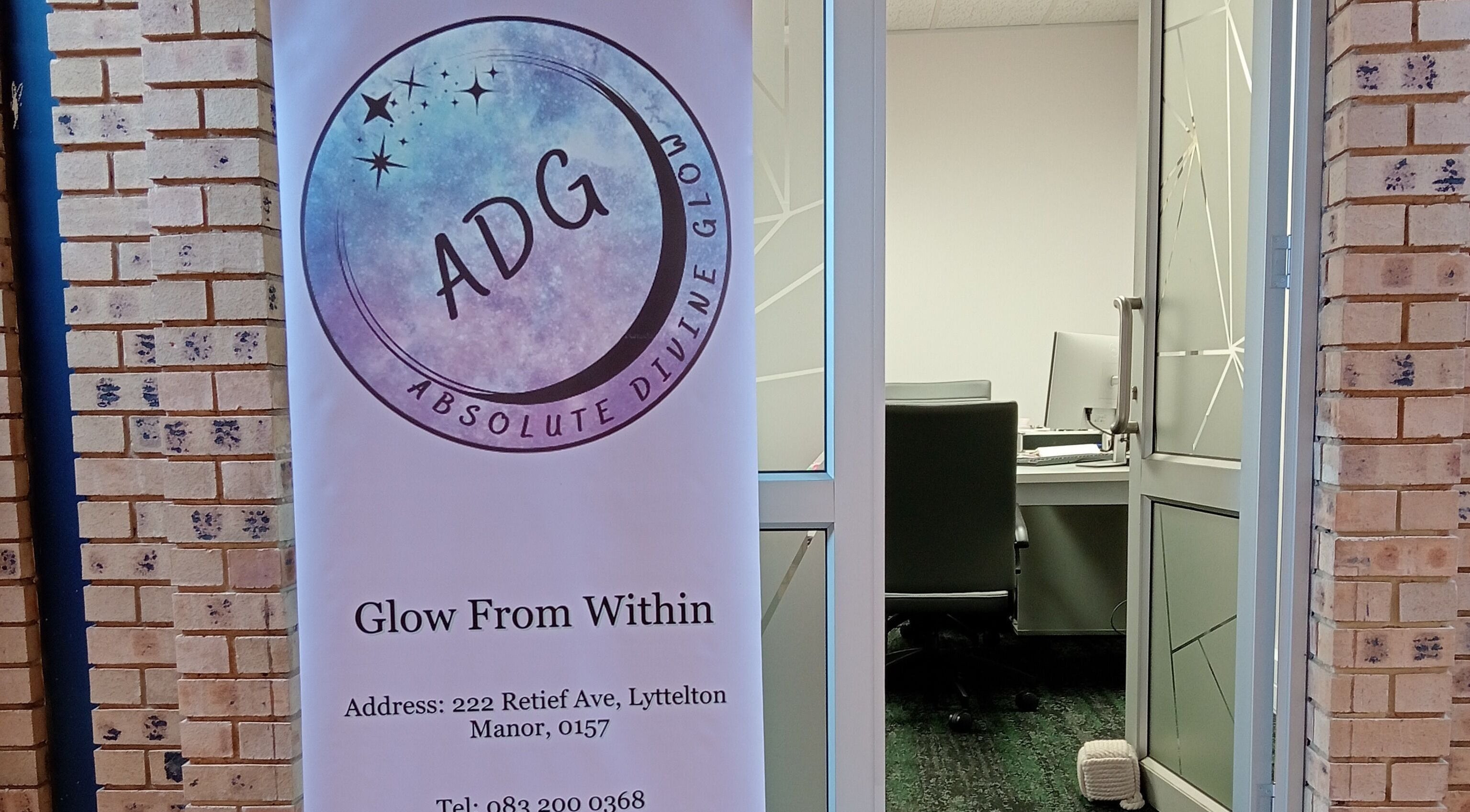 Entrance to ADG at Hensoldt Office in Irene, Centurion, Gauteng, ZA showing welcoming office space.