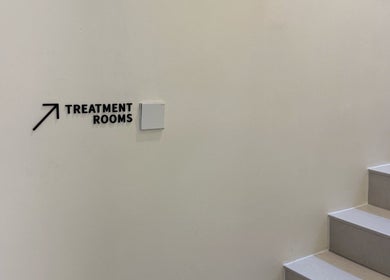 Stairway leading to treatment rooms at Cloud9 Beauty Bar (Hougang), Singapore, Singapore, SG.