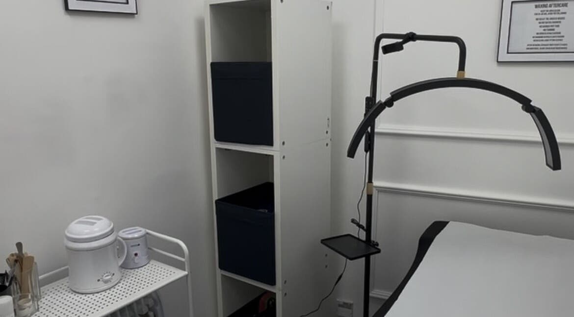 Sw9 Beauty interior featuring treatment bed and equipment, capturing serene ambiance in London, England, GB.