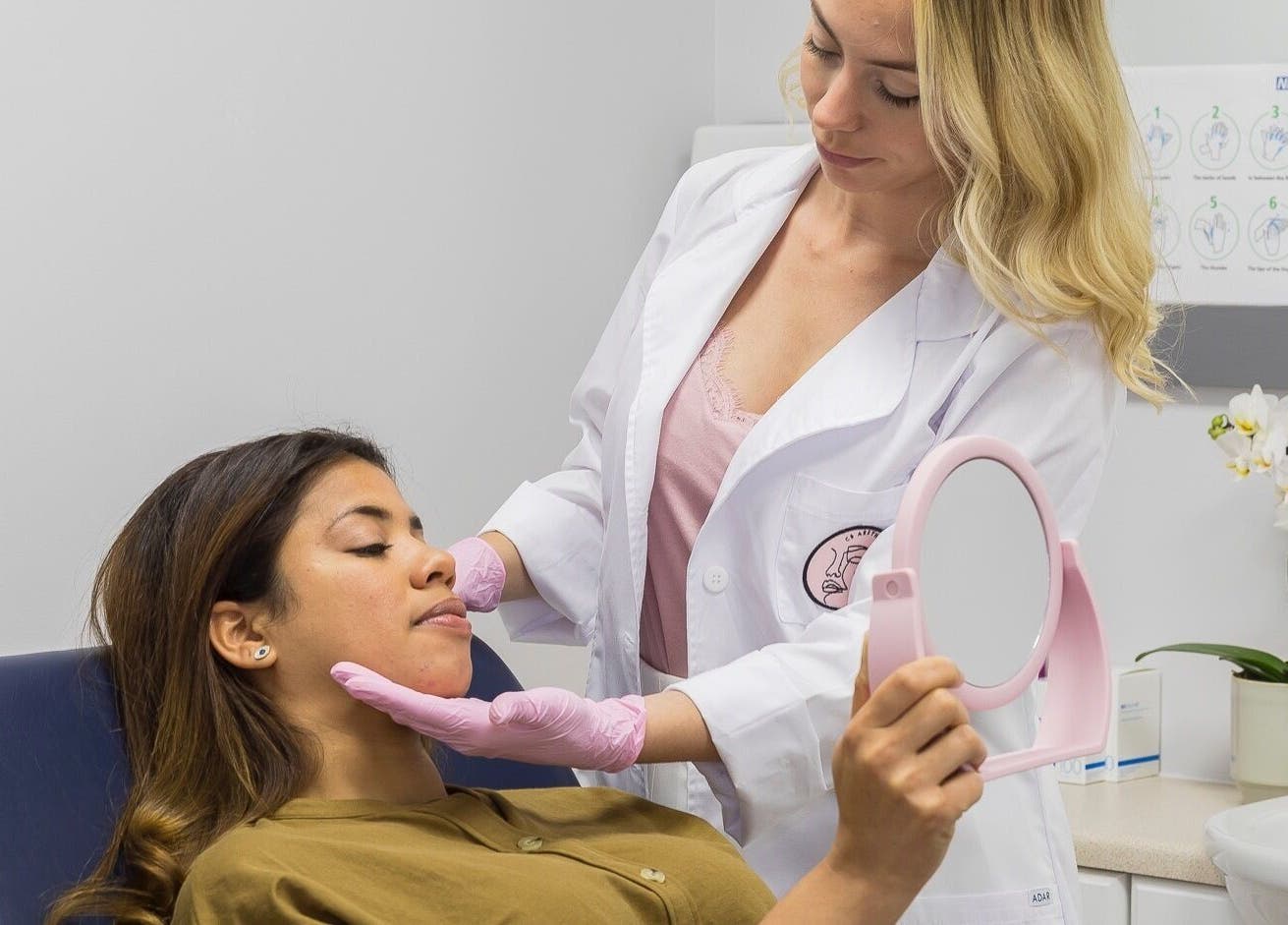 Professional care at CS Aesthetic Injector Nurse Knowle Village, Knowle, England, GB. Client consulting with nurse.