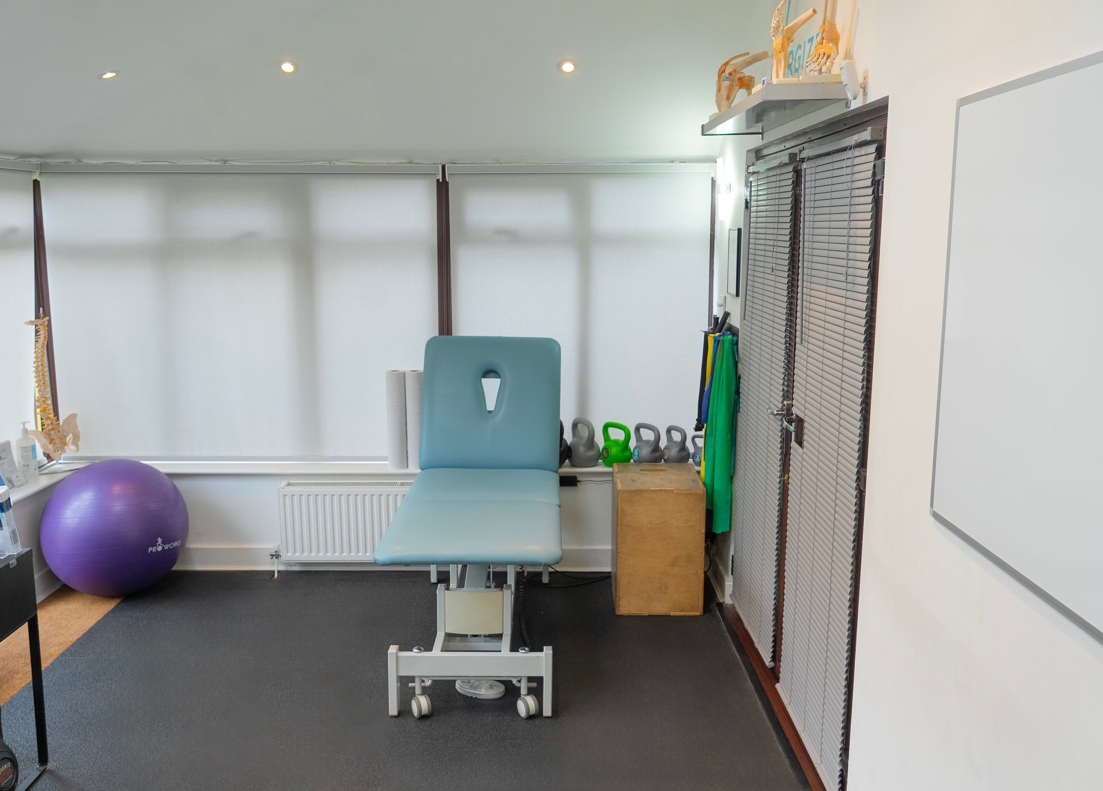 Energize Therapy's peaceful treatment room at Droitwich Spa, England, GB, showcasing a modern therapy setup.