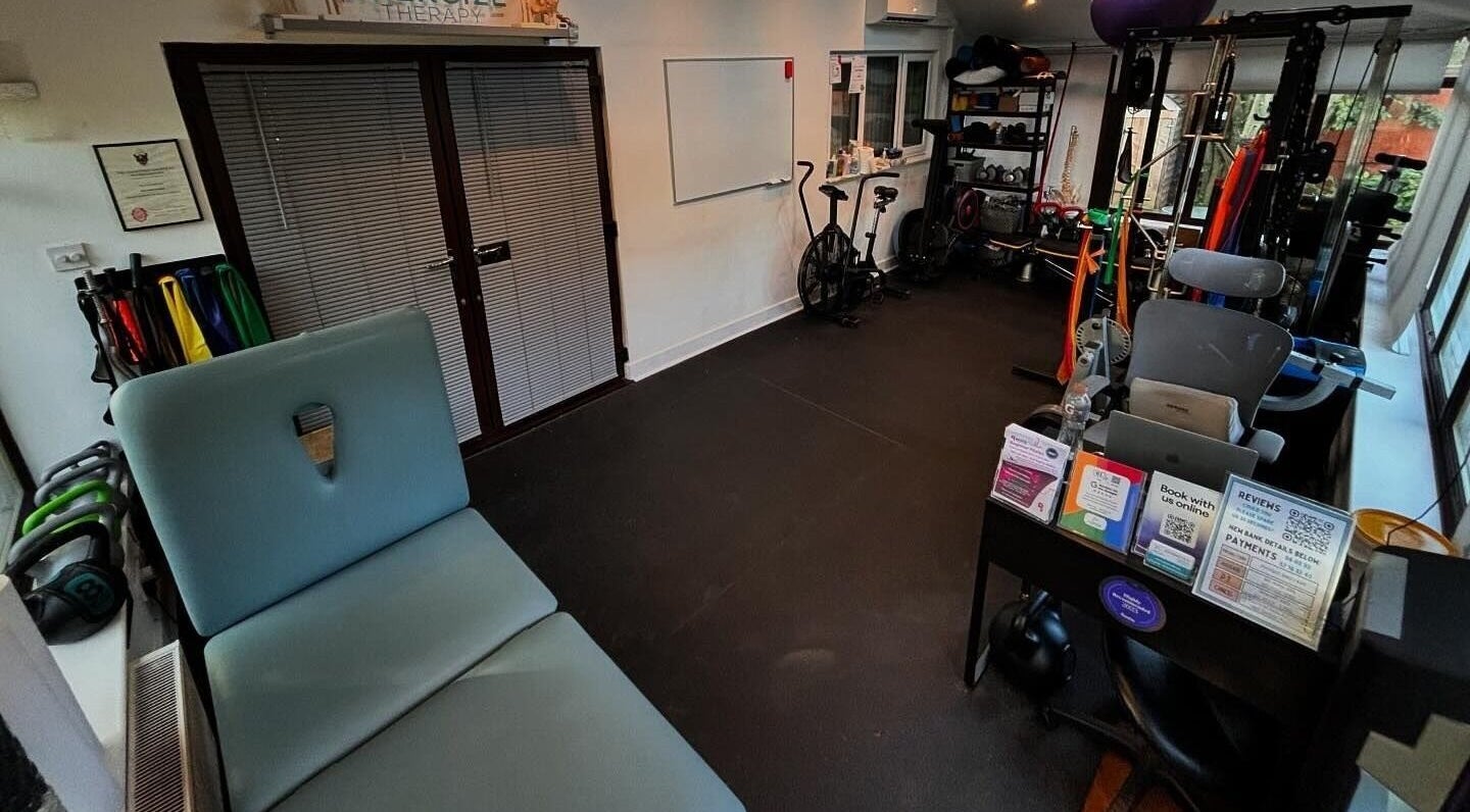 Energize Therapy's wellness room with exercise equipment in Droitwich Spa, England, GB.