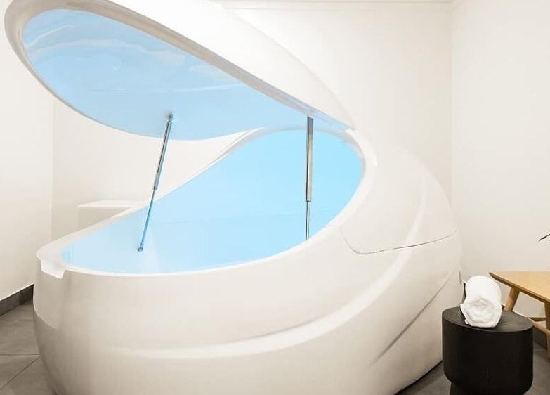 Floatation pod at Feel Good Nation in Leichhardt, New South Wales, AU. Experience tranquility and relaxation.
