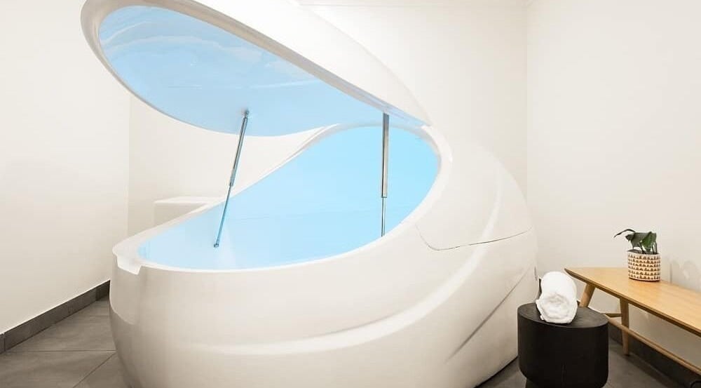 Floatation pod at Feel Good Nation in Leichhardt, New South Wales, AU. Experience tranquility and relaxation.
