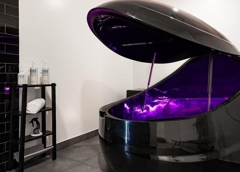 Relaxing float pod at Feel Good Nation, Leichhardt, New South Wales, AU, offering a unique wellness experience.
